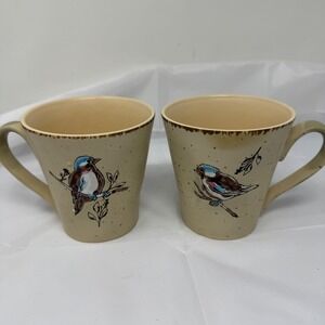 Set Of 2 InHomestylez 2020 16‎ Oz. Double Sided Embossed Bird Cup/Mug